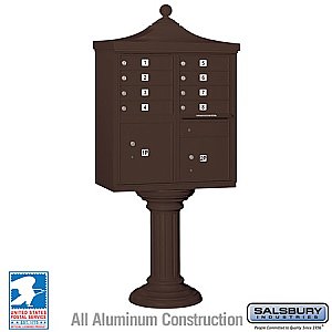 Salsbury 3308R-BRZ-U Regency Decorative CBU 8 A Size Doors Type I USPS Access