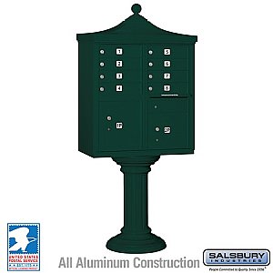 Salsbury 3308R-GRN-U Regency Decorative CBU 8 A Size Doors Type I USPS Access