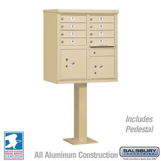 Salsbury 3308SAN-U Cluster Box Unit 8 A Size Doors Type I USPS Access