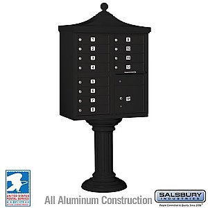 Salsbury 3312R-BLK-U Regency Decorative CBU 12 A Size Doors Type II USPS Access
