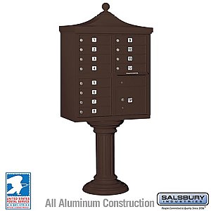 Salsbury 3312R-BRZ-U Regency Decorative CBU 12 A Size Doors Type II USPS Access
