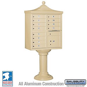 Salsbury 3312R-SAN-U Regency Decorative CBU 12 A Size Doors Type II USPS Access