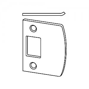 Schlage 10-095 1-5/8" x 2-1/4" Full Lip Strike Plate with Square Corners