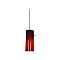 Access Lighting 28030-1R-BS/RED Janine 1 Light Cylinder Glass Pendant 