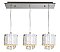 Access Lighting 50971-CH/WH Kalista  3 Light 3 Light Bar Pendant with Crystal Drops 