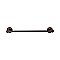 Top Knobs ED6ORBF Edwardian Bath Towel Bar 18 In. Single - Rope Backplate in Oil Rubbed Bronze