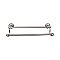 Top Knobs ED7APA Edwardian Bath Towel Bar 18 In. Double - Beaded Bplate in Antique Pewter