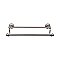 Top Knobs ED7APD Edwardian Bath Towel Bar 18 Inch Double - Plain Bplate in Antique Pewter