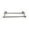 Top Knobs ED7APF Edwardian Bath Towel Bar 18 In. Double - Rope Backplate in Antique Pewter