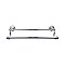 Top Knobs ED7PCF Edwardian Bath Towel Bar 18 In. Double - Rope Backplate in Polished Chrome