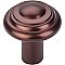 Top Knobs M1473 Aspen Button Knob 1 1/4 Inch in Mahogany Bronze