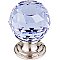 Top Knobs TK113BSN Light Blue Crystal Knob 1 1/8 Inch in Brushed Satin Nickel
