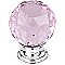 Top Knobs TK118PC Pink Crystal Knob 1 3/8 Inch in Polished Chrome