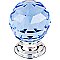Top Knobs TK123PC Blue Crystal Knob 1 1/8 Inch in Polished Chrome