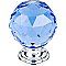 Top Knobs TK124PC Blue Crystal Knob 1 3/8 Inch in Polished Chrome