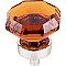 Top Knobs TK138BSN Wine Octagon Crystal Knob 1 3/8 Inch in Brushed Satin Nickel