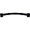 Top Knobs TK67BLK Oval Appliance Pull 12 Inch Center to Center in Flat Black