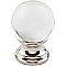 Top Knobs TK840PN Clarity Clear Glass Knob 1 Inch in Polished Nickel