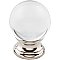 Top Knobs TK841PN Clarity Clear Glass Knob 1 3/16 Inch in Polished Nickel