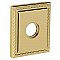 Baldwin R036030PS Pair of 3.225" Height Square Rope Passage Rosettes