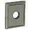Baldwin R036452IPV Individual 3.225" Height Square Rope Privacy Rosette