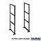 Salsbury 2200C3 Rack Ladder Custom for Aluminum Mailboxes 3 High