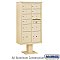 Salsbury 3416D-09SAN 4C Pedestal Mailbox Maximum Height Unit 72 Inches Double Column 7 MB2 Doors / 2 MB3 Doors / 2 PL
