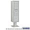 Salsbury 3416S-09GRY 4C Pedestal Mailbox Maximum Height Unit 72 Inches Single Column 9 MB1 Doors / 1 PL