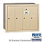 Salsbury 3504SRP Vertical Mailbox 4 Doors Recessed Mounted Private Access