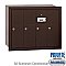 Salsbury 3504ZRP Vertical Mailbox 4 Doors Recessed Mounted Private Access