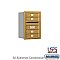 Salsbury 3706S-04GRU 4C Horizontal Mailbox 6 Door High Unit 23 1/2 Inches Single Column 4 MB1 Doors Rear Loading USPS Access