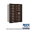 Salsbury 3711D-20ZRP 4C Horizontal Mailbox 11 Door High Unit 41 Inches Double Column 20 MB1 Doors Rear Loading Private Access