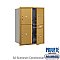 Salsbury 3711D-4PGFP 4C Horizontal Mailbox 11 Door High Unit 41 Inches Double Column Stand Alone Parcel Locker 3 PL5's and 1 PL6 Front Loading Private Access