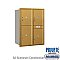 Salsbury 3711D-4PGRP 4C Horizontal Mailbox 11 Door High Unit 41 Inches Double Column Stand Alone Parcel Locker 3 PL5's and 1 PL6 Rear Loading Private Access