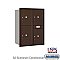 Salsbury 3711D-4PZRU 4C Horizontal Mailbox 11 Door High Unit 41 Inches Double Column Stand Alone Parcel Locker 3 PL5's and 1 PL6 Rear Loading USPS Access
