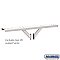 Salsbury 4384WHT Spreader 4 Wide with 2 Supporting Arms for Roadside Mailboxes