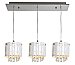 Access Lighting 50971-CH/WH Kalista  3 Light 3 Light Bar Pendant with Crystal Drops 