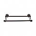 Top Knobs ED11ORBE Edwardian Bath Towel Bar 30 Inch Double - Ribbon Bplate in Oil Rubbed Bronze