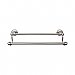 Top Knobs ED7BSNF Edwardian Bath Towel Bar 18 In. Double - Rope Backplate in Brushed Satin Nickel