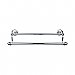 Top Knobs ED7PCE Edwardian Bath Towel Bar 18 Inch Double - Ribbon Bplate in Polished Chrome