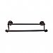 Top Knobs ED9ORBF Edwardian Bath Towel Bar 24 In. Double - Rope Backplate in Oil Rubbed Bronze