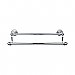 Top Knobs ED9PCF Edwardian Bath Towel Bar 24 In. Double - Rope Backplate in Polished Chrome