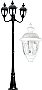 Dabmar Lighting GM9303 Three Head Post Fixture Incandescent 120 Volts in White
