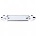 Top Knobs M2127 Dover Backplate 2 1/2in. in Polished Chrome