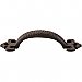 Top Knobs M268 Fleur Pull 4 1/16 Inch Center to Center in Rust