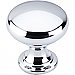 Top Knobs M411 Hollow Round Knob 1 3/16 Inch in Polished Chrome