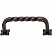 Top Knobs M784 Square Twist D Pull 3 3/4 inch Center to Center w/Backplates in Oil Rubbed Bronze