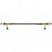 Top Knobs M818-12 Somerset Finial Appliance Pull 12 Inch Center to Center in Polished Brass