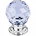 Top Knobs TK113PC Light Blue Crystal Knob 1 1/8 Inch in Polished Chrome