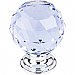 Top Knobs TK114PC Light Blue Crystal Knob 1 3/8 Inch in Polished Chrome